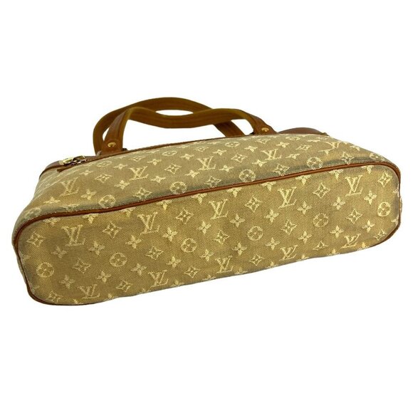 LOUIS VUITTON Monogram LV Mini Lucille PM Bag Beige Camel Brown 2004 Authentic - Picture 5 of 17